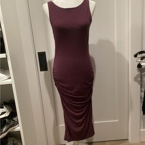 Elegant Plum Sleeveless Dress